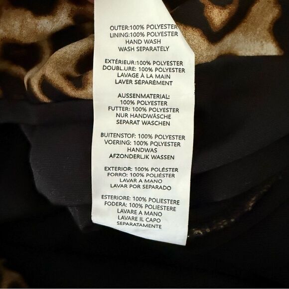 Nasty Gal One Shoulder Animal Print Semi-Formal Dress with Train Size 6 - Picture 8 of 8